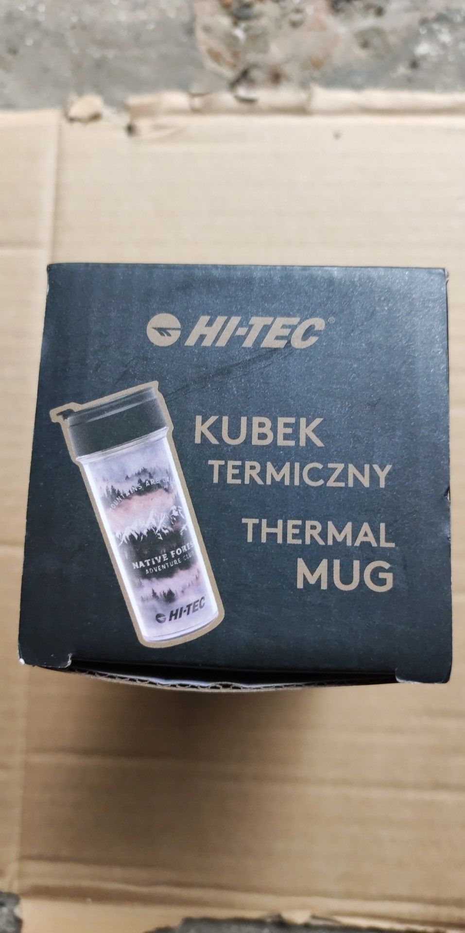 Kubek termiczny Hi Tec Hi-Tec Bottom 400ml z motywem górskim góry