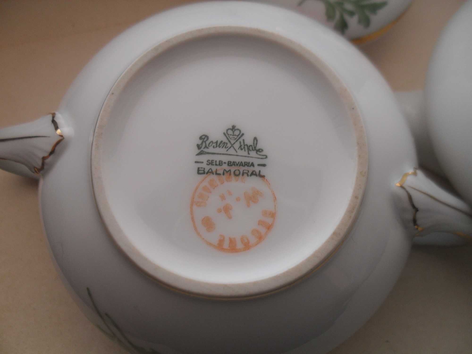 Rosenthal Balmoral - porcelanowa cukiernica i mlecznik