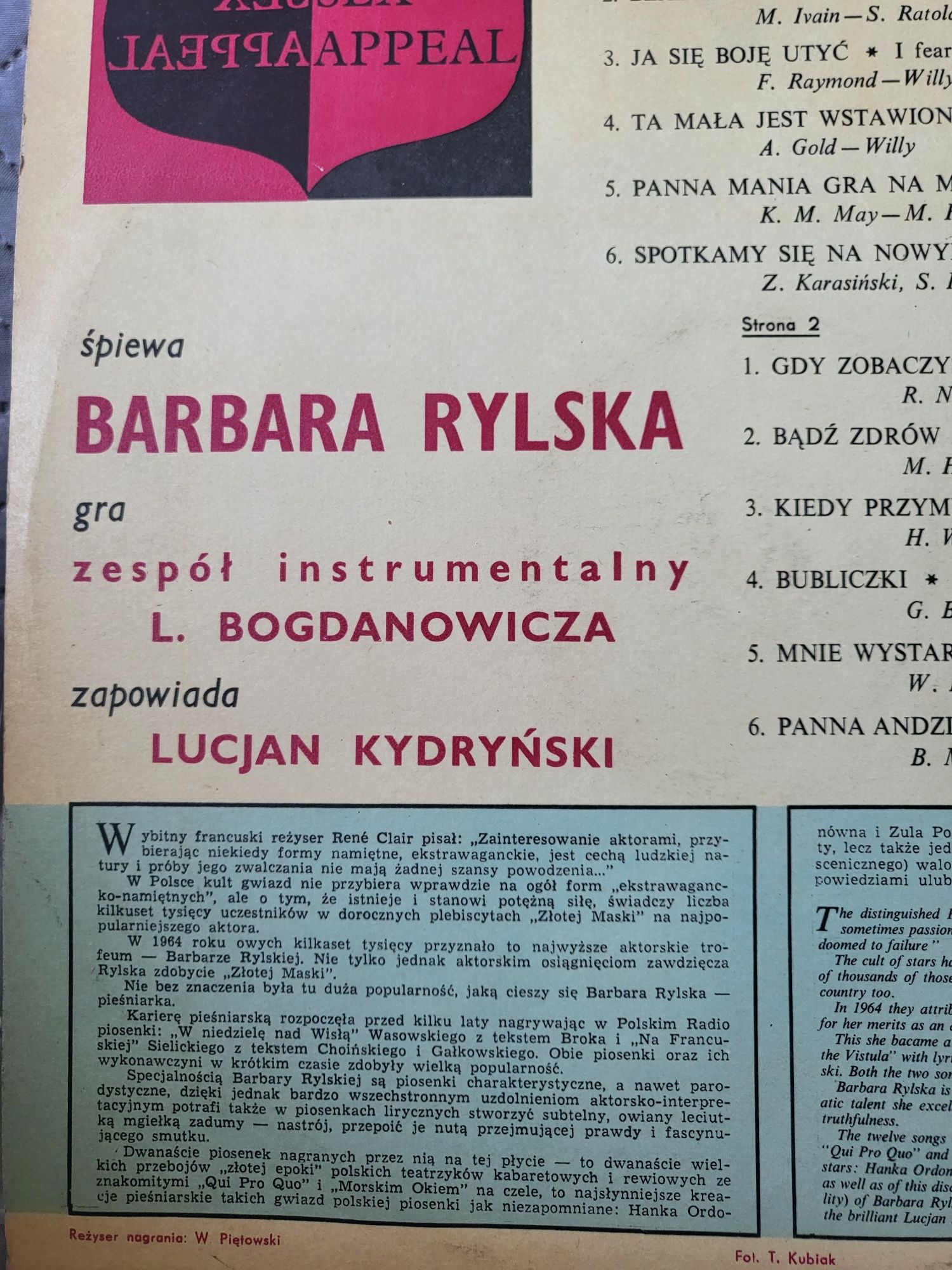 Płyta winylowa RENA RYLSKA  - 65 r Muza