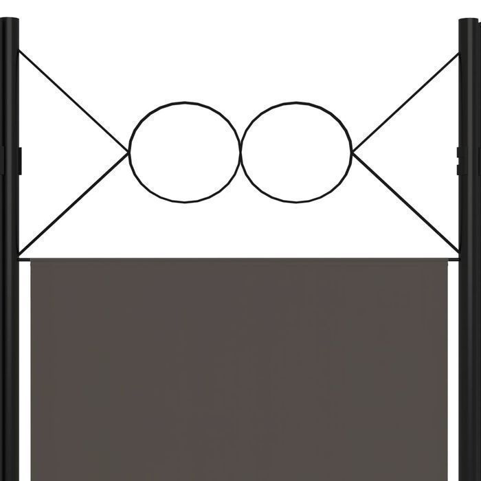 Parawan 3-panelowy, antracytowy, 120 x 180 cm