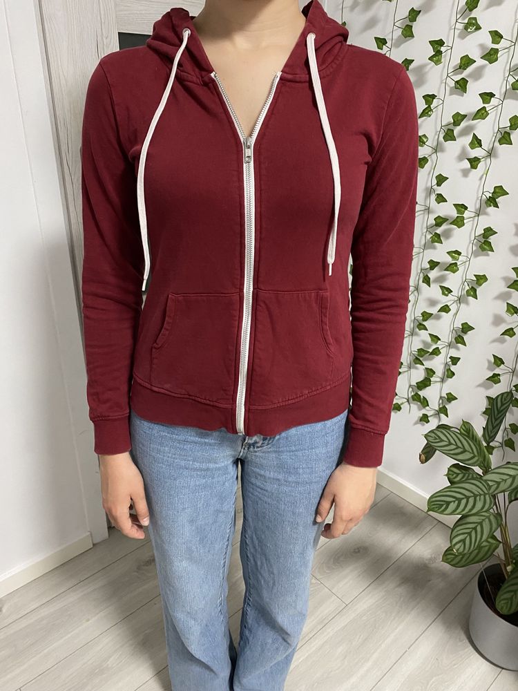 Bluza bordowa klasyczna zalando