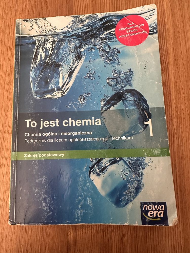 To jest chemia 1 , ogólna i nieograniczona. Liceum i technikum