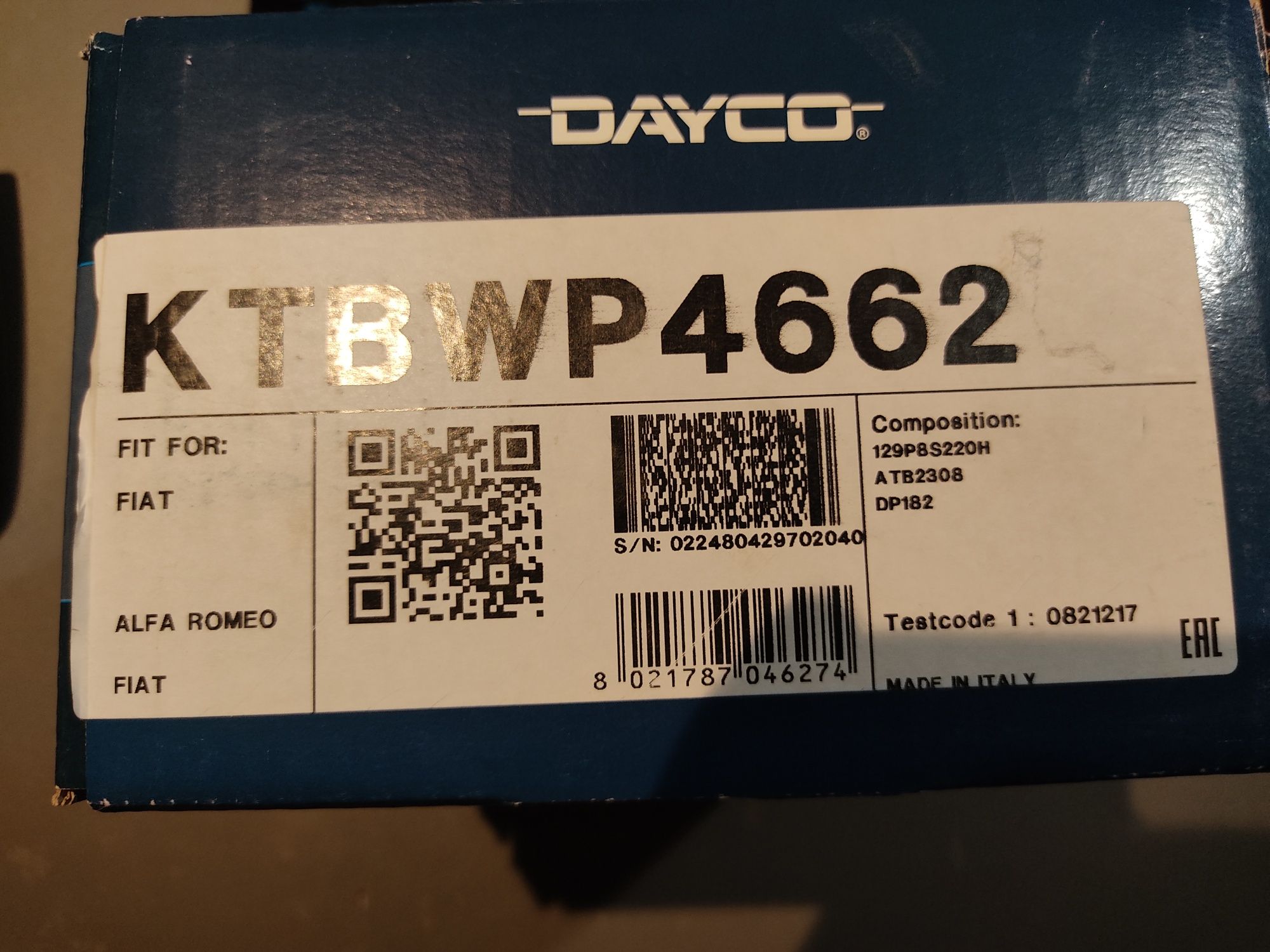 rozrząd DAYCO rozrząd + pompa wody KTBWP4662