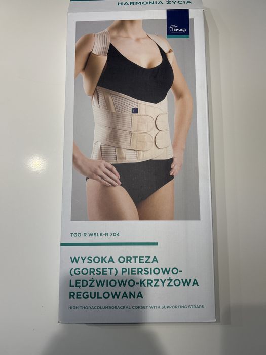 Wysoka orteza piersiowo-lędźwiowo-krzyżowa TGO-R WSLK-R 704 roz. L