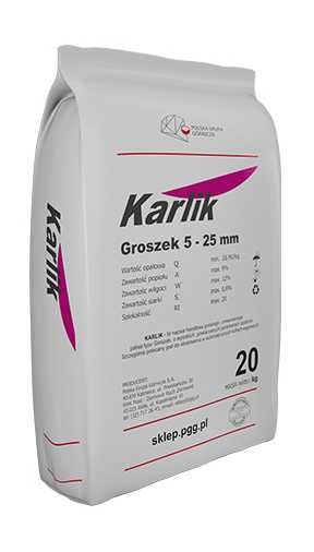 Karlik węgiel groszek 5-25 mm ekogroszek oryginalnie pakowany 20 kg
