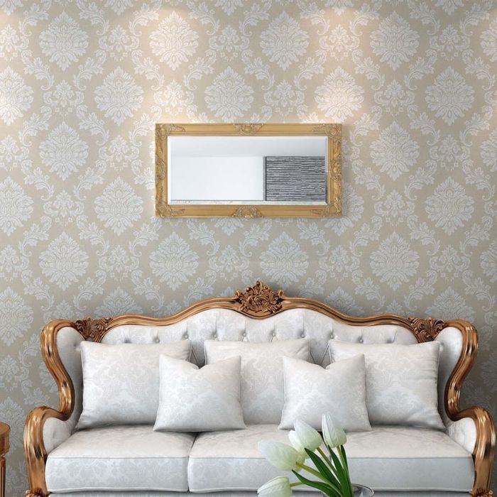 Lustro ścienne barokowe 100x50 cm w złotej ramie dekoracyjnej