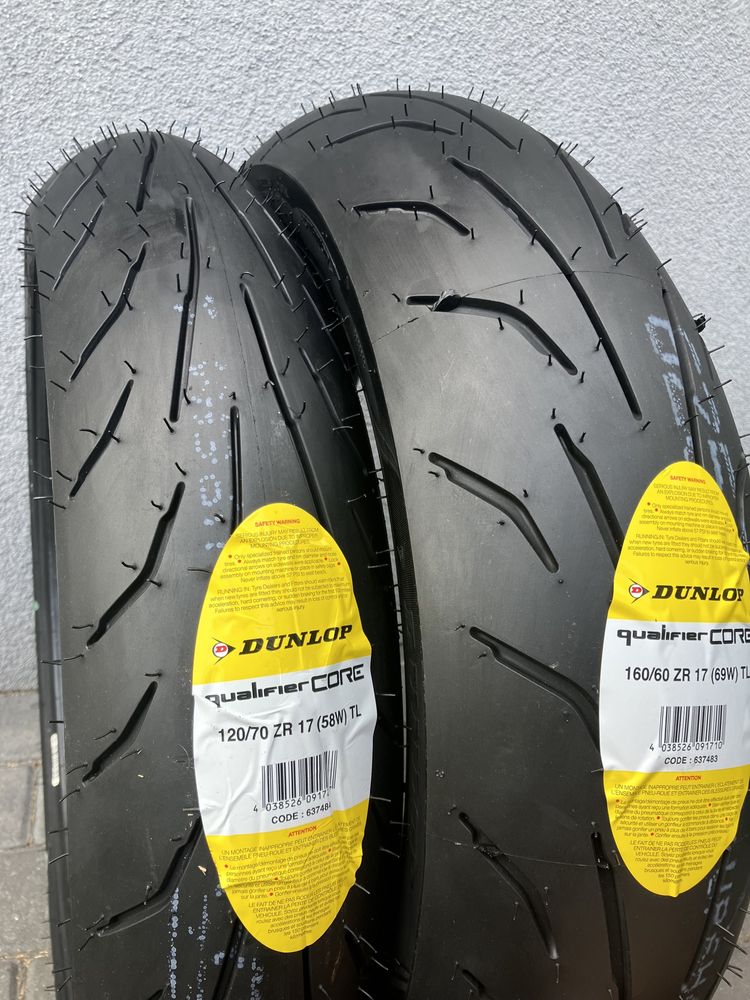 Komplet 160/60ZR17 + 120/70ZR17 Dunlop Qualifer Core XG CB CBF CBR LC4