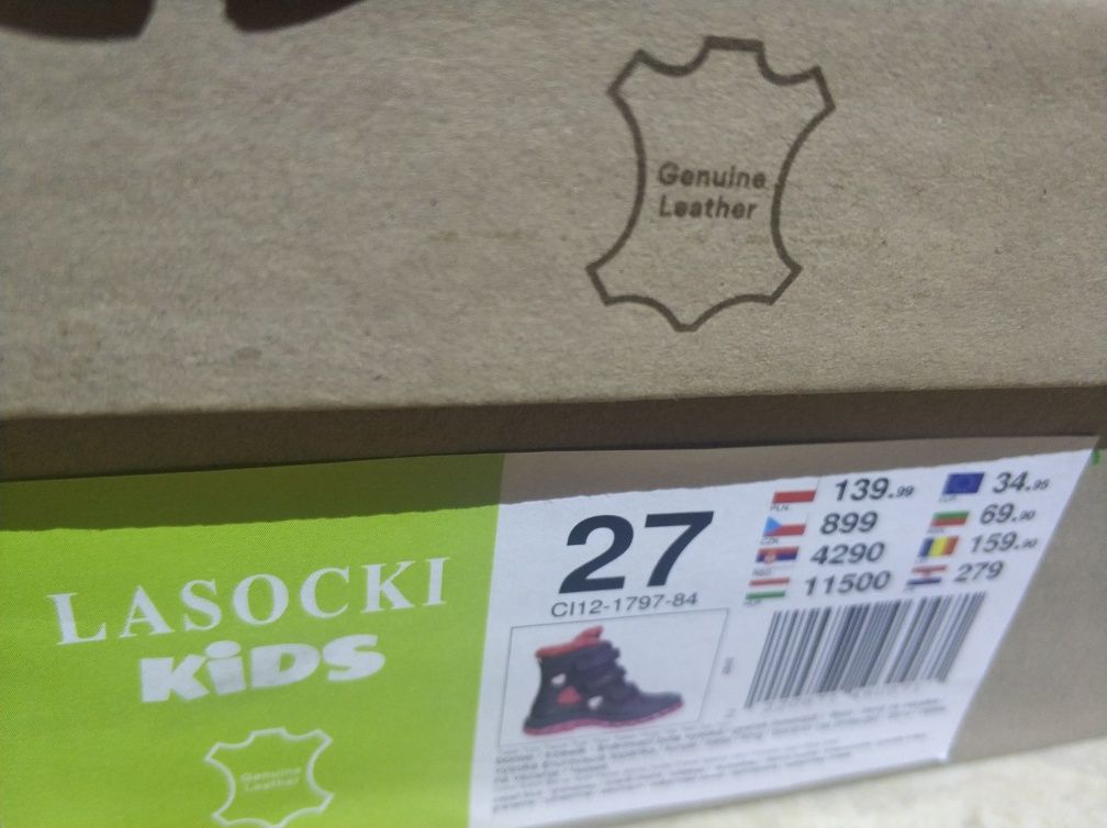 Buty zimowe skórzane Lasocki Kids rozmiar 27