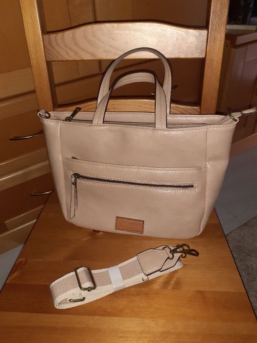 Mala ( Saco ) beje de Mão e á tiracolo ( Vintage Collection ) C/ Nova