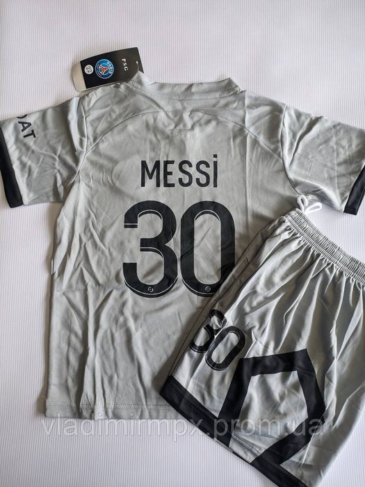 Детская футбольная форма Месси Messi 30 сіра