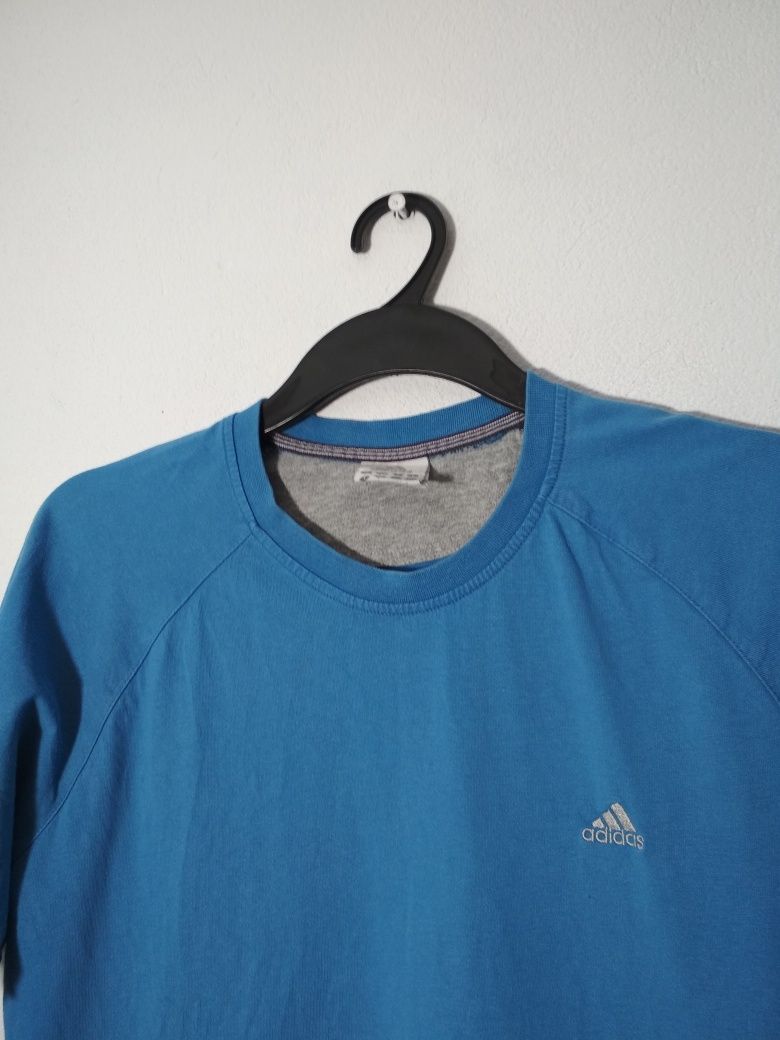 Adidas t-shirt niebieska koszulka L