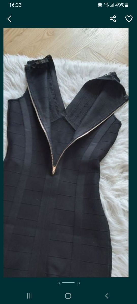 Sukienka guess by marciano wieczorowa mini krótka małaczarna bandażowa