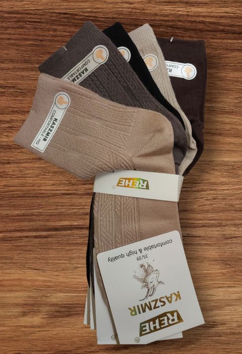 Skarpety damskie kaszmirowe 5 par