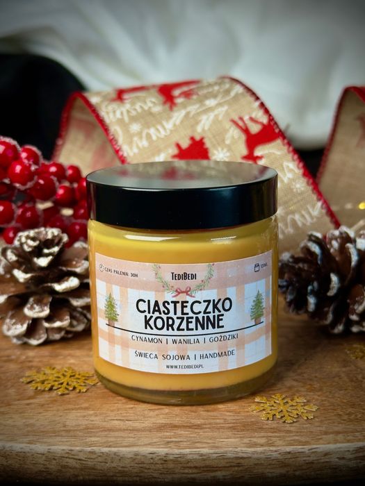 Świeca Sojowa - CIASTECZKO KORZENNE | korzenny świąteczny prezent