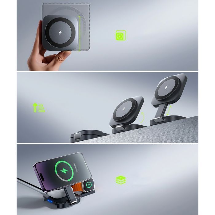 Ładowarka indukcyjna Qi Mag Safe 15W do iPhone Apple Watch AirPods