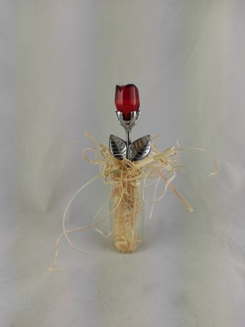 Unikalna srebrna róża - prezent Walentynki