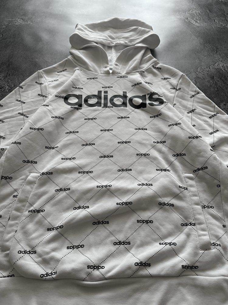 Монограмне біле худі адідас adidas