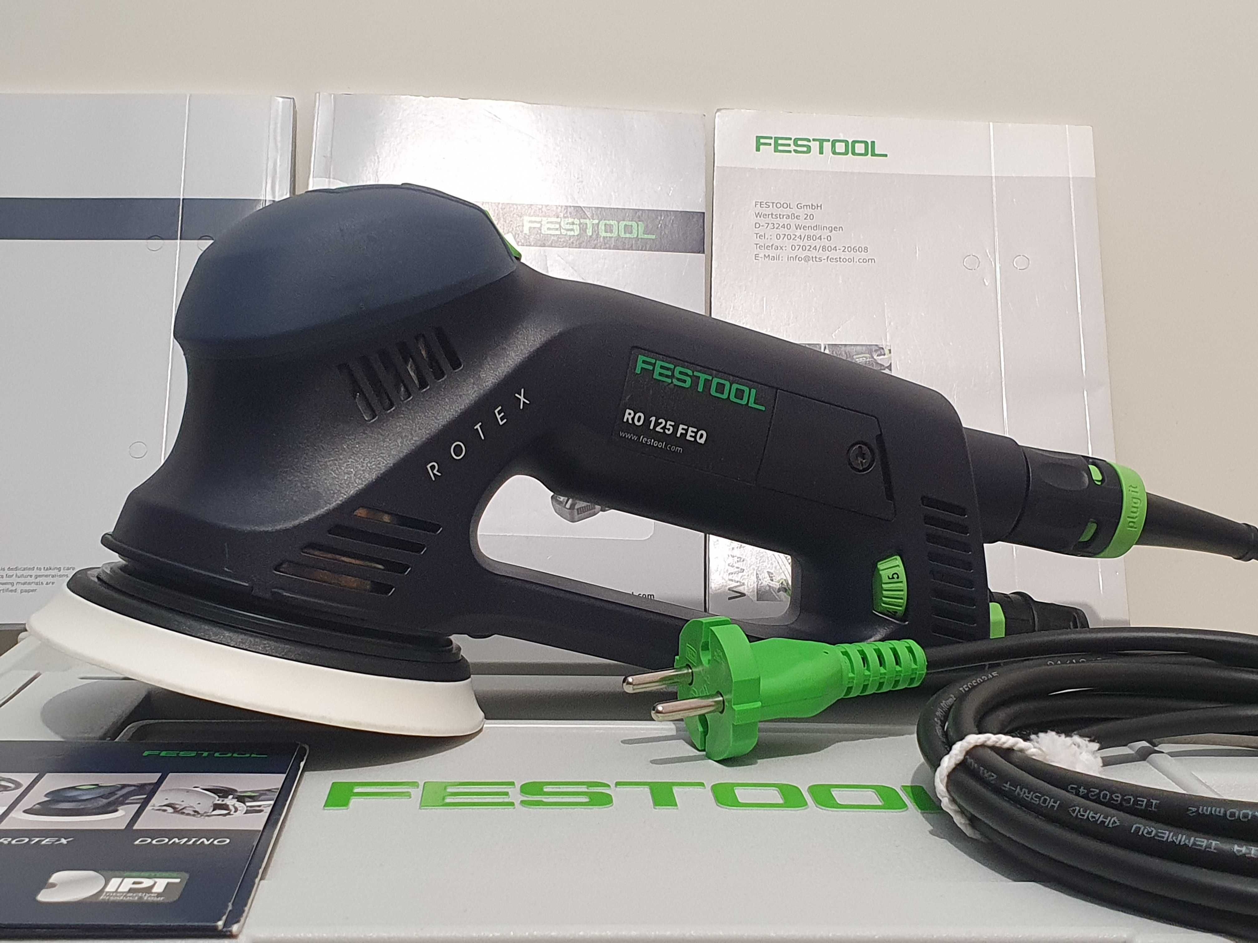 Rotacyjna szlifierka 3w1 Rotex FESTOOL RO 125 FEQ z kablem polerka