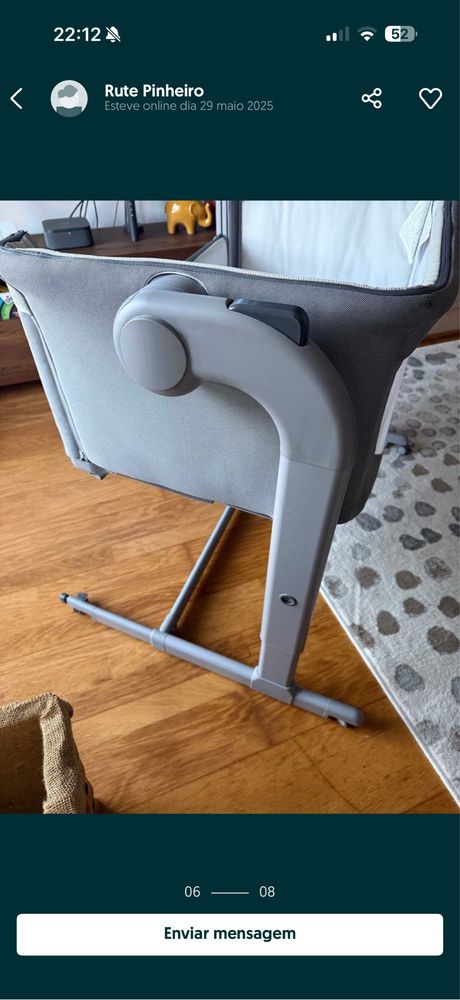 Berço Next2Me Chicco Magic Cool Grey