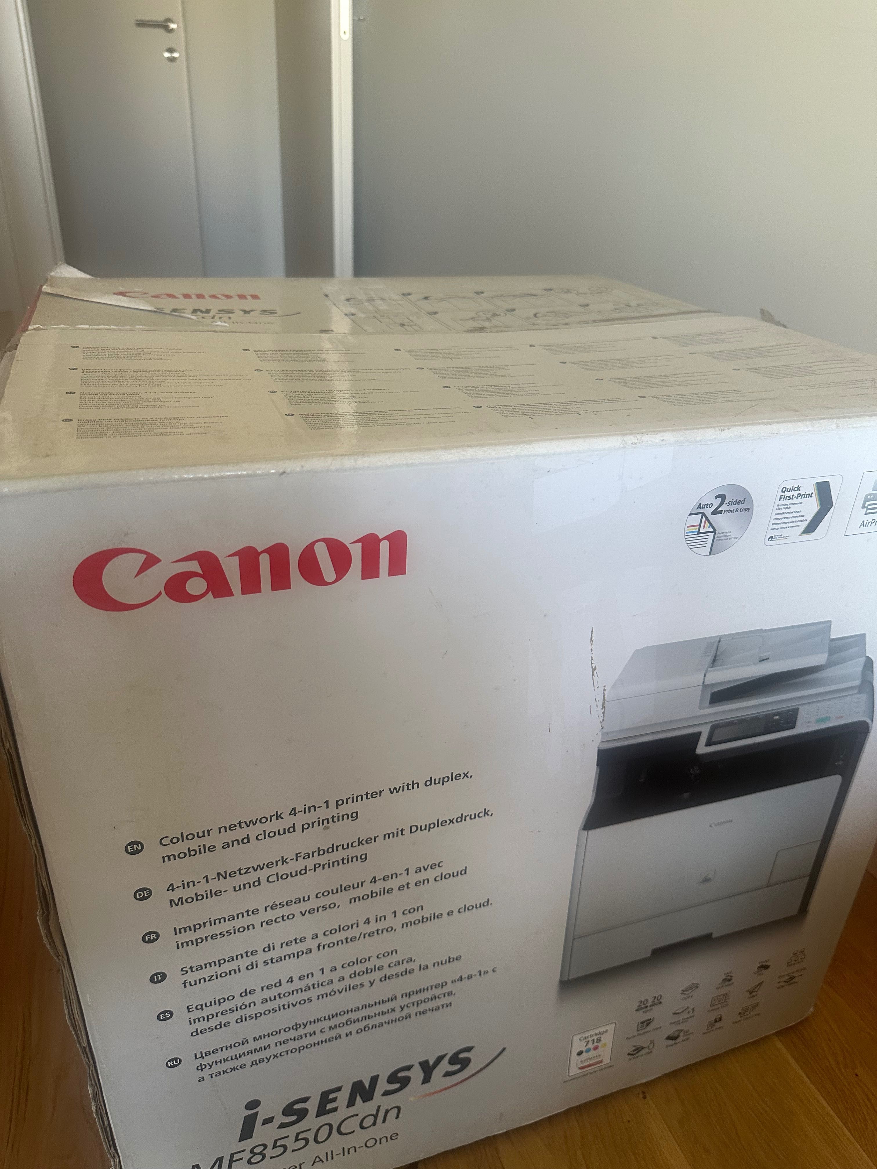 Multifunções Laser Cores Canon i-Sensys MF8550Cdn +  3 tinteiros novos
