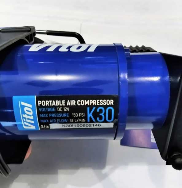 Автомобильный компрессор Vitol K-30, 37 л/мин, 150 Вт