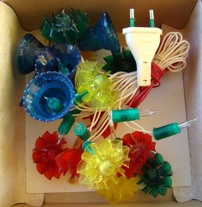 Вінтаж ретро новорічна гірлянда часів ссср.