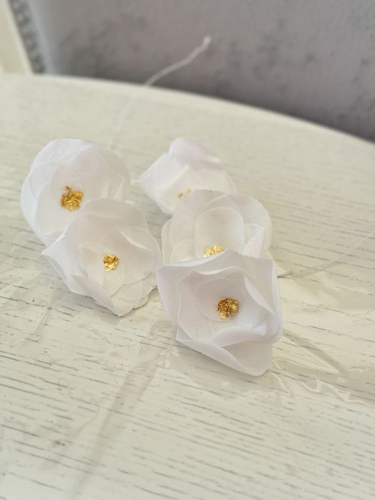 Вафельні квіти / Вафельні квіти із золотистою серединкою