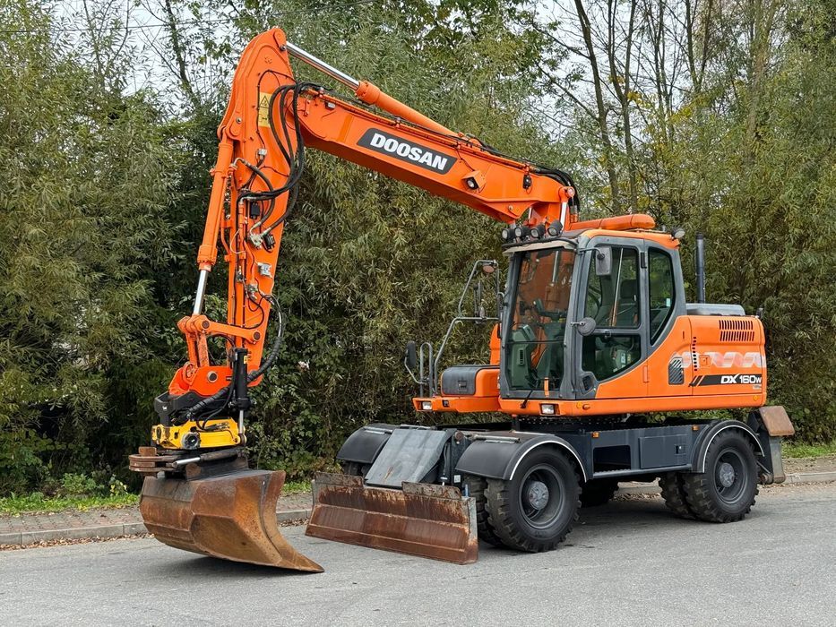Doosan * DOOSAN DX160W *ROTOTILT* GPS 2D Leica * Sprowadzona * Stan Perfekcyjny * Koparka Kołowa *  Koparka Kołowa Sprowadzona