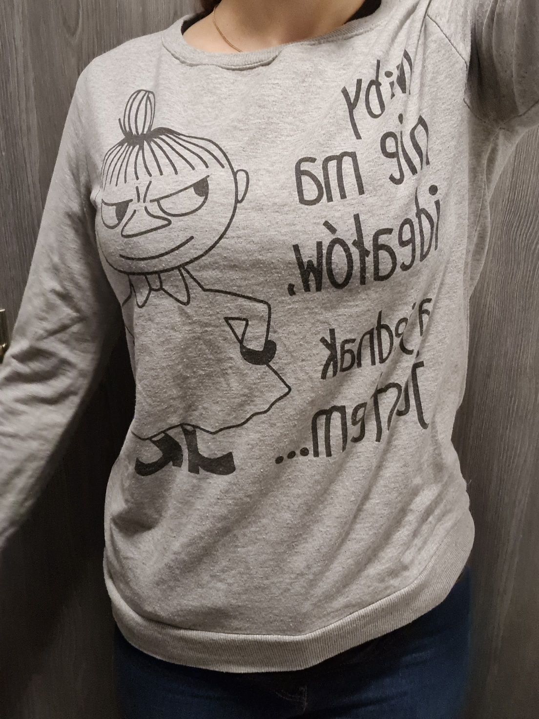 Bluza z napisem "Niby nie ma ideałów a jednak jestem" Muminki