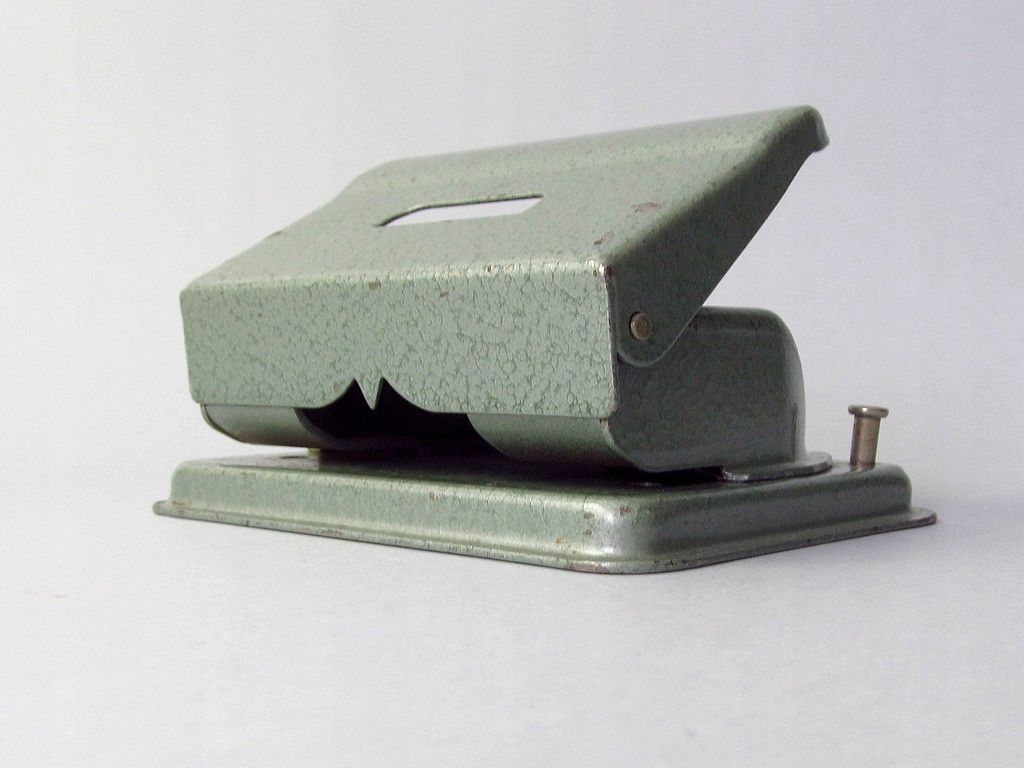 design 1950 metalowy dziurkacz
