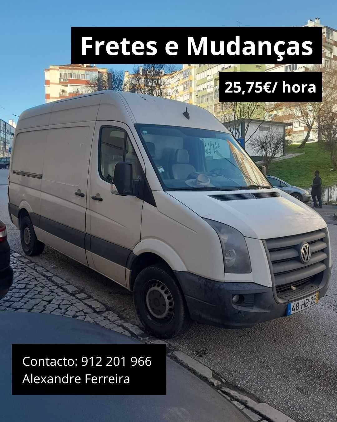 Alugo uma carrinha com motorista para fretes e mudanças