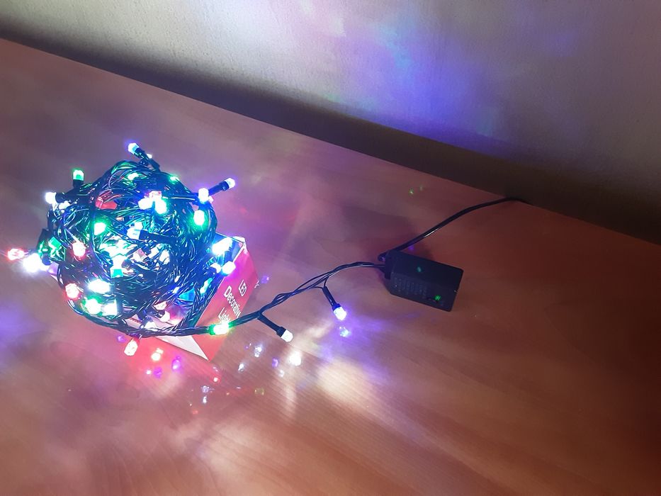 Гірлянда на 6 м,88 LED діодів, дріт гнучкий чорний,різнокольорова