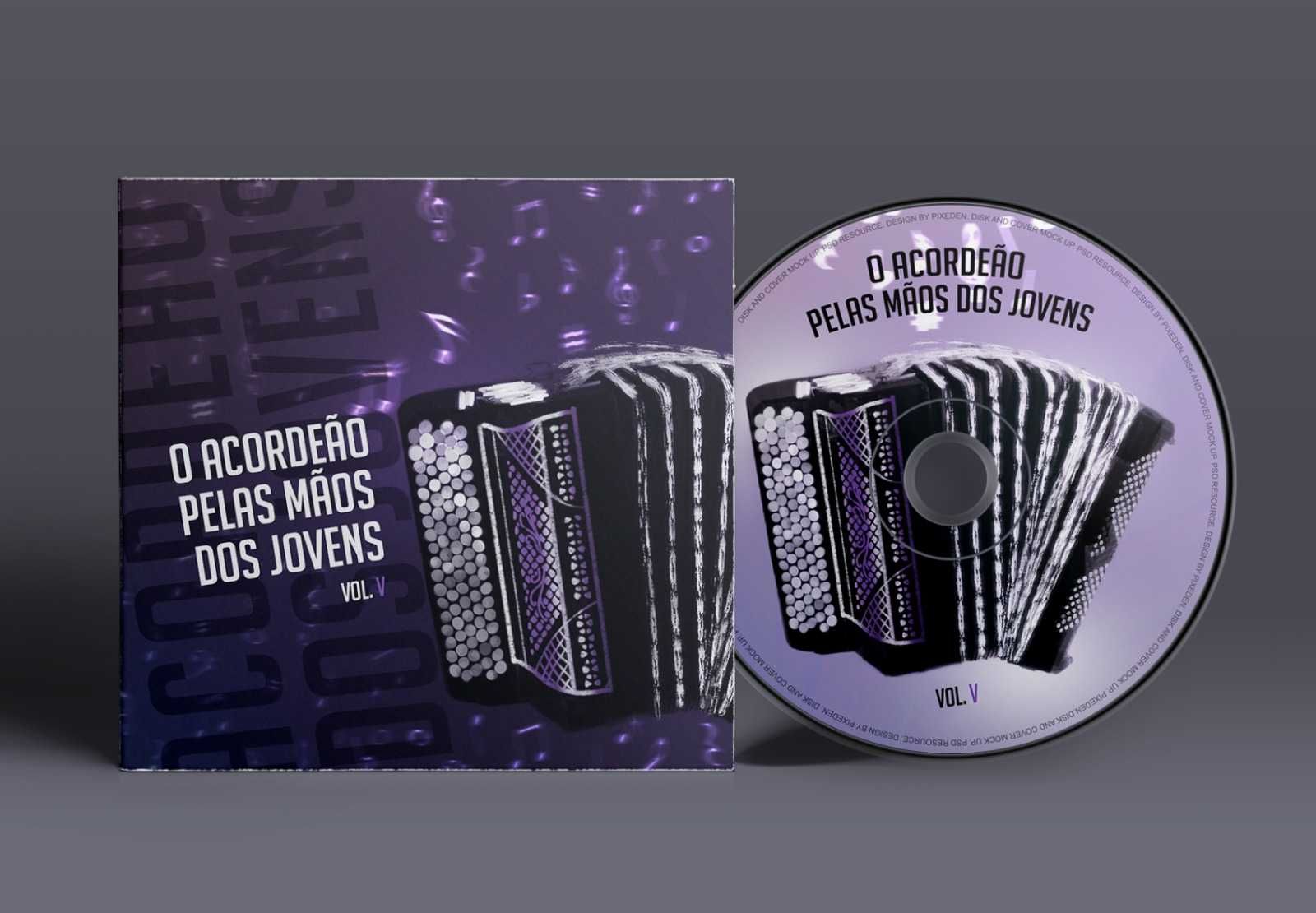 Coleção 5 CDs   "O Acordeão pelas mãos dos jovens" - 123 músicas