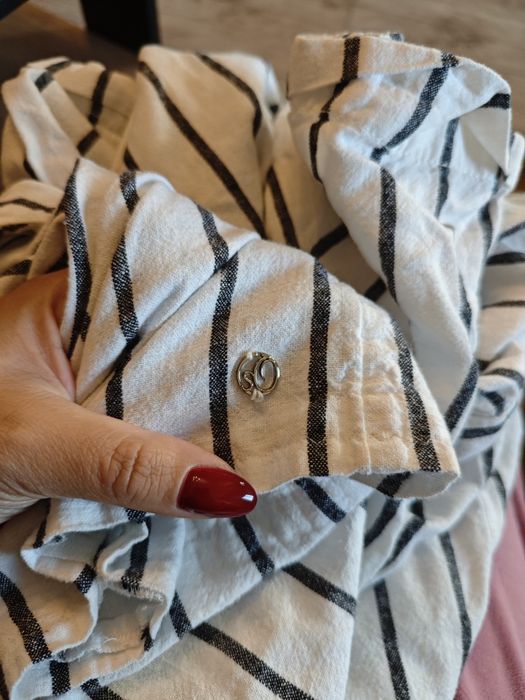 Lniana sukienka 55% len 45% bawełna s.oliwier linen kieszenie w paski