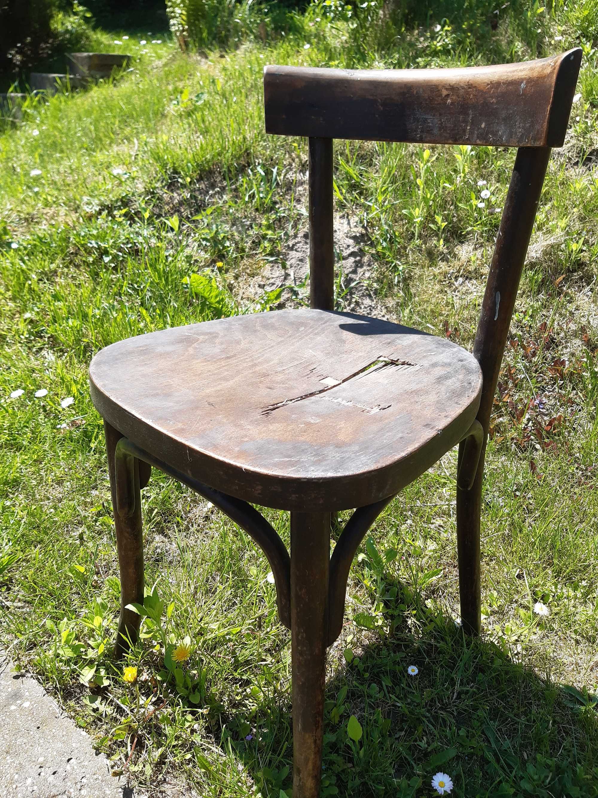 Krzesła drewniane stare PRL