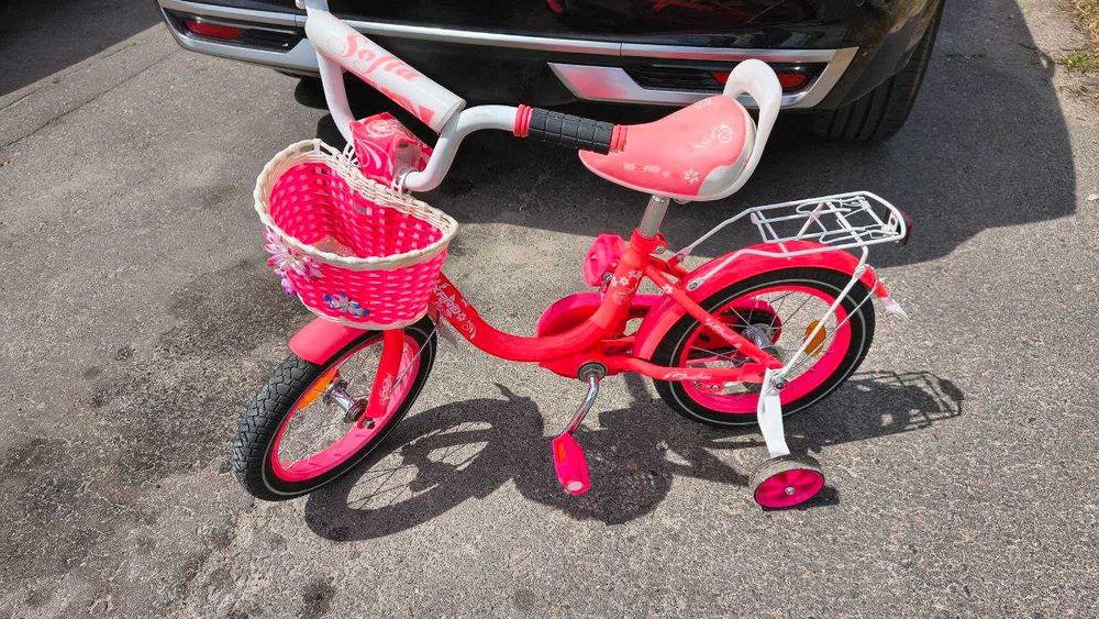 Велосипед дитячій з кошиком 14 ' дюймів Sofia