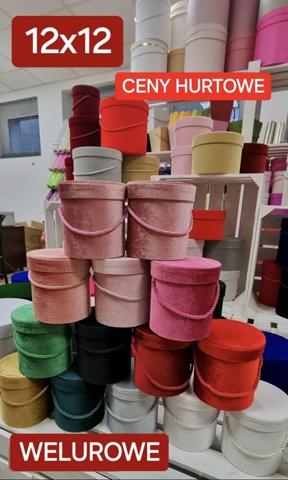 Pudełka flower box i welurowe  producent hurtownia