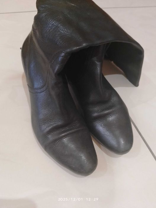 шкіряні демісезонні сапоги