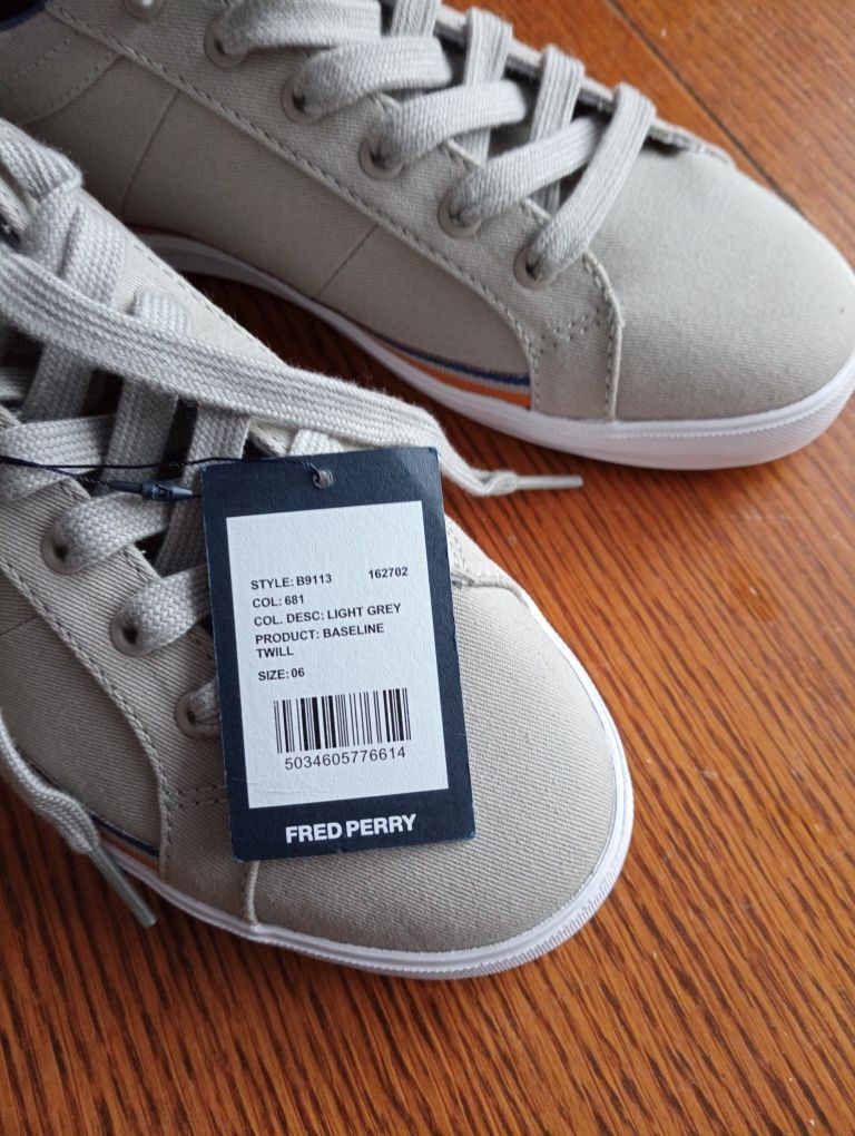 Buty Fred Perry Baseline Twill 39 Nowe oryginalne