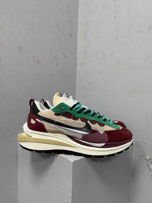 Мужские кроссовки Sacai x Nike Vaporwaffle ‘Villain Red’ Размеры 40-45