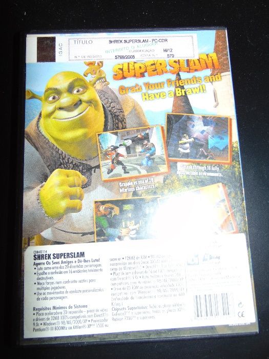 Jogo Shrek SuperSlam DVD-ROM c/ Oferta Artur e os Minimeus DVD DEMO