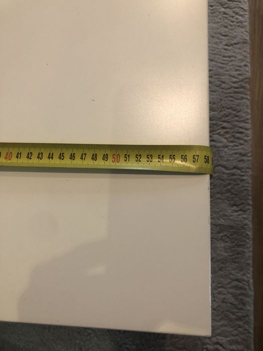 Biurko białe regulowane 128x58 cm, wys. 59-72