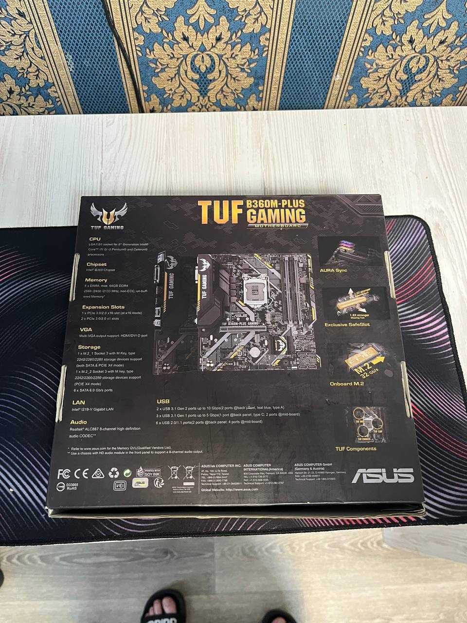 Продам TUF B360M-PLUS GAMING+Intel core I5 9400f в робочуму стані торг