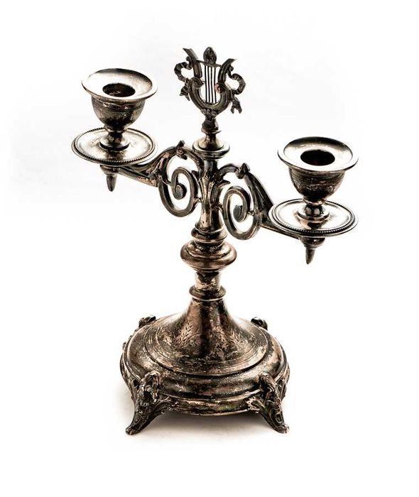 Srebrny Świecznik SECECJA - 331g Victor Nuber - AUSTRO-WĘGRY (Wiedeń)