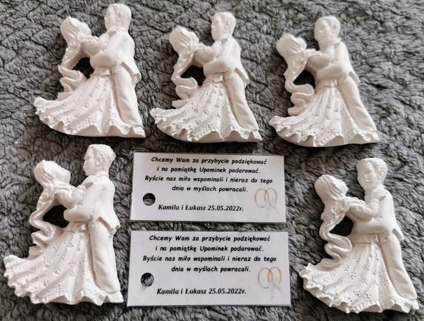 Młoda Para Figurka na ślub z gipsu ceramicznego - prezent, pamiątka