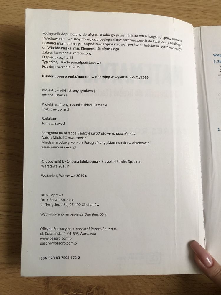 Matematyka 1,podrecznik zakres rozszerzony