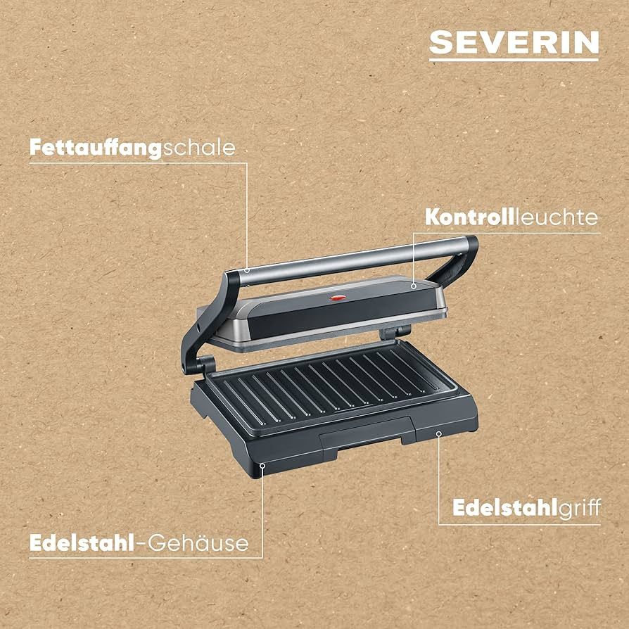 Severin KG 2394 Kompaktowy multigrill, 800 W