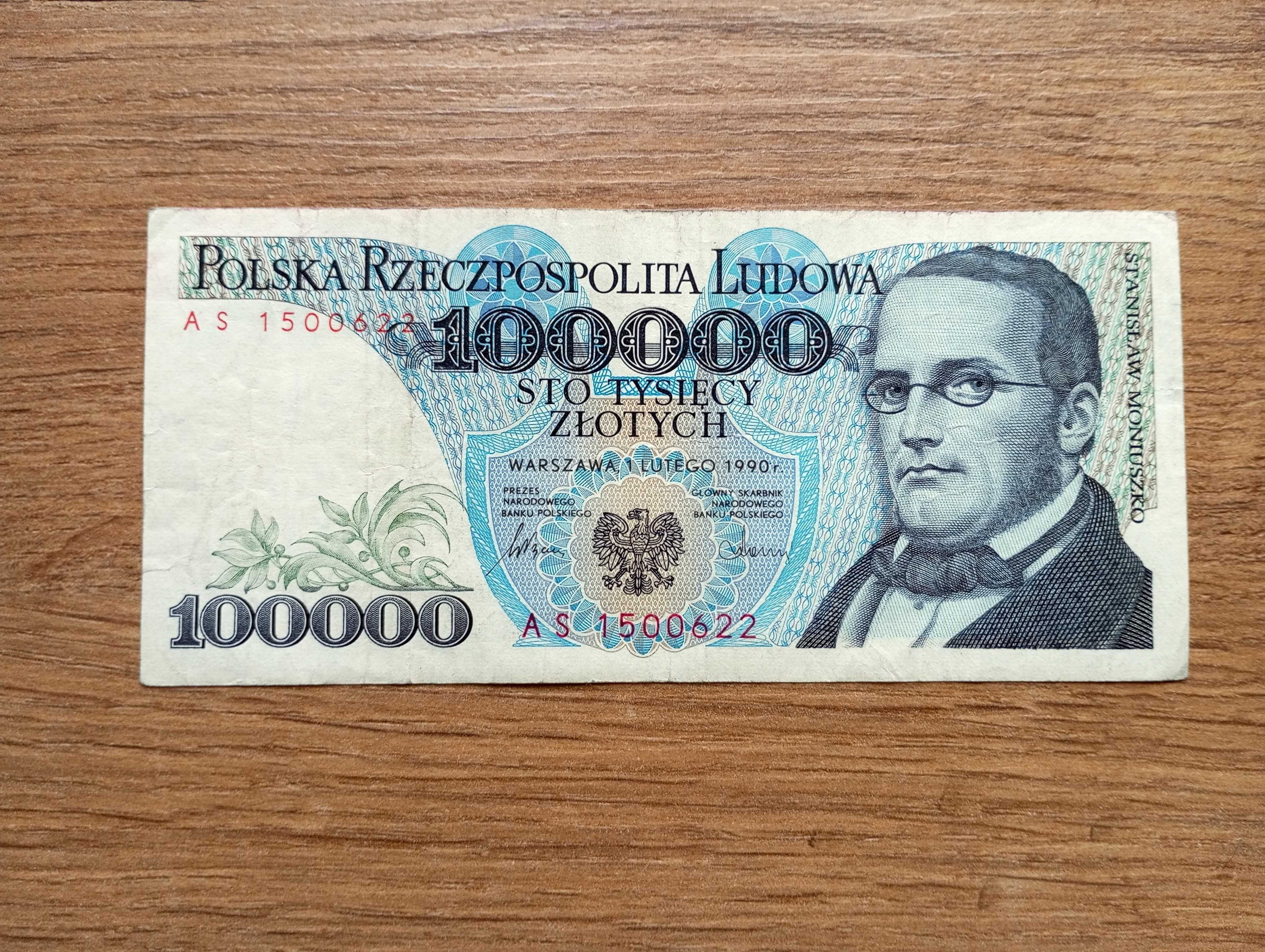 100000 zł 1990  - AS  -