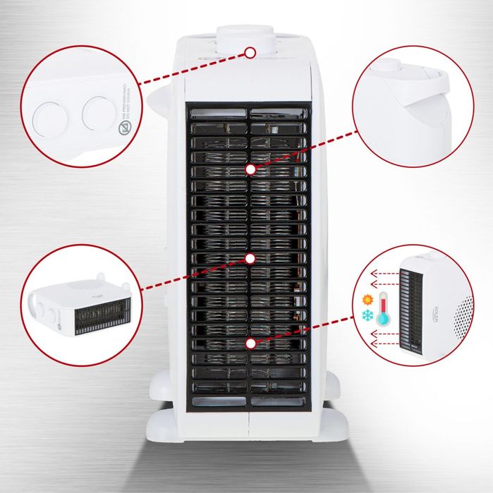 7725w Termowentylator grzejnik elektryczny farelka termostat