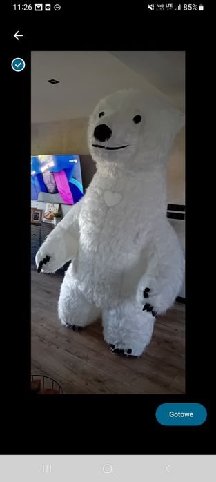 Nowy strój Białego Misia Polarnego XXL 260 cm